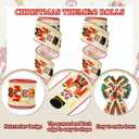 JarThenaAMCS Christmas Wired Edge Ribbons 20 Yard Nutcracker Wrapping Ribbon Xmas Decorative Fabric Ribbon for Wreath Bow Making DIY Crafts Supplies, 2 Rolls