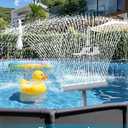 2025 Upgrade Pool Fountain for Above and Inground Pools, 360 Adjustable Wide Waterfall Sprinkler with Extension Tube, Cooling & Relaxation Swimming Pool Accessories (Grey) (Gray)