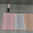 Case Keyboard for Samsung Galaxy Tab S10+ Plus / S9 FE+ Plus / S9+ Plus / S8+ Plus / S7 FE / S7+ Plus 12.4 inch - 7 Color Rainbow Backlit Magnetic Keyboard with S Pen Holder with Mouse - Pink
