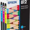 EPSON 812 DURABrite Ultra Ink Standard Capacity Color Combo Pack (T812520-S) Works with WorkForce Pro WF-7310 ,7820, 7840, EC-C7000