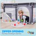 Orian Baby Playpen 50x50 Large Play Yard for Babies and Toddlers, Indoor Outdoor Playpen, Sturdy Baby Play Pen with Mesh Sides, Safe Baby Fence Play Area, Assembly Required/Not Portable, w Storage Bag