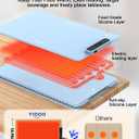 Premium Electric Warming Tray for Food - 5 Temp & 4H Timer, Anti-Scald Silicone Portable Food warmer Mat, Safety Lock, Roll-Up Design - Food Warming Mats for Countertop & Buffet Party Gathering (Baby Blue)