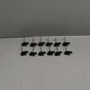 Black Bear Lodge Shower Curtain Hooks, Set of 12 Black Bear Lodge Shower Curtain Rins, Set of 12