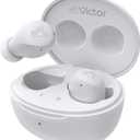 JVC HA-A6T Gumy Mini Wireless Bluetooth Headphones, 23 Hours Battery, Quick Charge, Touch Control, IPX4 (White)