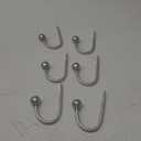 Hion Curtain Holdbacks Silver 6pcs, Curtain Tiebacks Wall Mounted Curtain Hooks Holders for Drapes (Ball-6pcs)