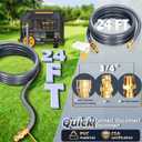 3/4" Natural Gas Hose for Generator, 24FT 3/4" ID Natural Gas Hose with Quick Connect for NG/LP Propane Appliances, Grill,Patio Heaters,Generators, Indoors & Outdoors CSA Certified
