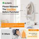 Alpinista Ironing Board Hanger Wall Mount Ironing Board Holder Wall Mount for Laundry Rooms Storage Organizer, White