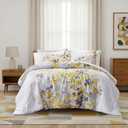 Regency Heights Queen Comforter Set Yellow Bed Set, 9 Pieces Cute Floral Bedding Set Ultra Soft Botanical Flowers Comforter, Sheets, Pillowcases & Shams