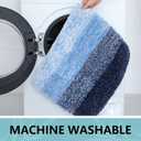 Arotive Microfiber Bathroom Rugs, Shaggy Soft and Absorbent Bath Rug, Non-Slip, Thick Plush Machine Washable Dry Bath Mats for Bathroom, Tub and Shower, 47x17, Blue, Rectangular