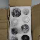 Creative Scents Black & White Set of 8 Small Marble Look Decorative Balls for Bowls  Decorative Orbs Spheres for Coffee Table Centerpiece, Dining Table, Living Room - Modern Bowl Fillers for Home