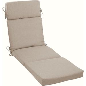 Arden Oceantex Outdoor Chaise Lounge Cushion, 72 x 21, Patio Cushion, Rain-Proof, Fade Resistant, Natural Tan