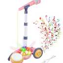 Kids Karaoke Machine with Stand, Toddler Microphone for Girls, Kids Singing Machine with Stand and Led Lights Disco Ball Karaoke Dance Party MP3/AUX