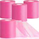 3rd Gen Hot Pink Pre Wrap Athletic, 4 Pack Prewrap Athletic Tape for Hair Soccer, Sports Pre-Wrap Headbands Foam Underwrap Bandage