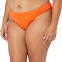 Amazon Essentials Women's Side Tab Bikini Swimsuit Bottom (Orange)