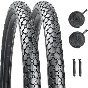 24 Inch Bike Tires，YILUXING 24 X 2.125(57-507) Folding Replacement Tires for Beach Cruiser Bike 1 Pack Bike Tires & Tubes 