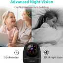 NETVUE Indoor Camera, 1080P FHD 2.4GHz WiFi Pet Camera, Home Camera for Pet/Baby, Dog Camera 2-Way Audio, Indoor Security Camera Night Vision, AI Human Detection, Cloud Storage/TF Card, Black (Black)