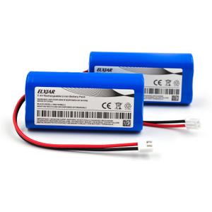Coonyard (2-Pack) 7.4V 18650 3000mAh Li-ion Rechargeable Battery Pack with XH2.54/2P Plug Compatible with RC Cars, LED Lights, DIY Electronics, Power Banks, Portable Devices