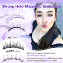 Magnetic Eyelashes Natural Look Magnetic Eyelashes with Applicator No Glue Magnetic Lashes with Applicator Wispy False Lashes with Magnets Reusable Lashes by Lanflower