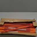 Sunnyglade Driveway Markers 20PCS 49inch Orange Fiberglass Snow Stakes with White Reflective Tape Snow Pole Included a 12inch Install Drill Bit, Easy Visibility at Night for Parking Lots Walkways