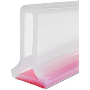 Duzzy 67 Inch Shower Threshold Water Dam, Shower Water Guard to Keep Water in Shower, Shower Water Stopper Dry and Wet Separation Suitable for Bathroom and Kitchen (Clear)
