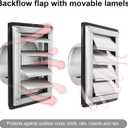 4 Inches Metal Dryer Vent Cover Outdoor Stainless Steel Louvered Outlet Airflow Vent Cover Includes 4 Screws for Easy Installation