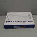 RUACQ Toilet Paper Holder Stand, Bathroom Toilet Paper Roll Holder Free Standing, Toilet Tissue Holder Stand with Post Pivoting Design, Stable Weighted Base, SUS304 Stainless Steel (Brushed Nickel)