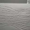 GAIDUOMAI Large Abstract Wall Decor White Line Wall Art Textured Minimalist Poster Contemporary Wall Painting for Living Room Office Bedroom 29"x 58" Hallway Decor