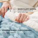Bedsure Sherpa Blanket King Size for Bed - Super Soft, Cozy Fleece Thick Warm Blanket for Winter, GentleSoft Home Room Decor, Sky Blue, 108x90 Inches