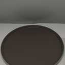 New Star Foodservice Non-Slip Tray, Plastic, Rubber Lined, Round (Brown, 18-Inch)