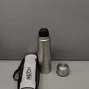 Milton Thermosteel Flip Lid 1000, Double Walled Vacuum Insulated Thermos 1000 ml | 34 oz | 1 Ltr | 24 Hours Hot and Cold Water Bottle with Cover, Stainless Steel, BPA Free,Leak Proof | Silver