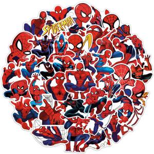 4 x 50pcs Spiderman Stickers for Water Bottle, Cool SuperHero Movie Waterproof Vinyl Decal for Kids Teen Adult Laptop Skateboard Phone Travel Case Bike Guitar Computer