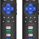 2 Pack Replacement Remote Controls for Roku TV, Compatible with TCL/Hisense/Sharp/Philips/Onn/Element Roku TV (Not for Roku Stick,Box or Speaker)