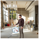 Lamp Lift, Height Adjustable Fix the Lights Andon Lifting Brackets, 360° Rotatable Lamp Hoist Jack Lifter with 3 Wheels, Removable Support Construction Tools for Ceiling Home Improvement