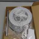 LORDEM Grow Light, LED Plant Light for Indoor Plants Growing, Full Spectrum Desk Growth Lamp with Automatic Timer for 4H/8H/12H, 4 Dimmable Levels, Height Adjustable 9.8"-30.6" (White-6.3in-Base)