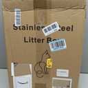 2PACK Stainless Steel Cat Litter Box with Lid,19.7” L x 13.8” W x 11.8”H Deep,Large Metal Litter Box with High Side,for Small and Large Cats,Anti-Leakage Non-Sticky Include Litter Scoop