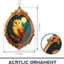 3 x Funny Christmas Ornaments 2026 - Owl Gifts - Book Lover Gift for Women, Christmas, Birthday, White Elephant Gift - Xmas Tree Funny Decoration Gifts for Friends, cowoker, Men, Women
