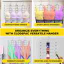 Metal Tank Top Hanger 2 Pack, Space Saving Bra Organizer with 24 Easy Access Hooks, 360 Swivel Closet Organizers and Storage, Apartment College Dorm Room Essentials, Small Space Organization Solution