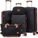 Luggage Sets 5 Piece, Suitcases with Wheels, ABS Hard Case Luggage with TSA Lock Spinner Wheels, Carry On Luggage Set (20/24/28 inch)