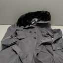 Zeagoo Women's Fashion Faux Fur Lapel Double-Breasted Thick Wool Trench Coat Winter Warm Jacket S (New_deep Grey)