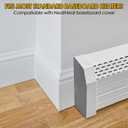 2 Pack End Caps for Baseboard Heater Covers, Includes Silicone Left and Right Radiator Cover, Fits Most Standard Baseboard Heaters, Easily Trim to Fit, Durable, Efficient Design (Height 7.75 inches)
