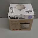 bella 1.5 Qt Slow Cooker with 3 Heat Manual Control, Ceramic Nonstick Coating, Dishwasher Safe Stoneware Pot and Tempered Glass Lid, Tangle Free Cord Wrap & Cool Touch Handles, Oatmilk