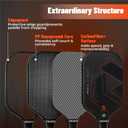 Pickleball Paddles,Fiberglass Pickleball Paddles Set of 2, Lightweight Pickleball Rackets with Pickleball Carrying Bag,for Beginners & Pros (T300&Orange Black)