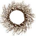 JINGHONG White Berry Wreath 22 Inch Winter Wreath Cream Winter Wreaths for Front Door with Round Berry for Porch Wall Winter Holidays Christmas Celebration