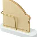 Coffee Filter Holder Storage, Marble & Brass Rack Coffee Filter Container for Coffee Bar/Home/Office, Compatible with #1/#2/#4/V60 Coffee Filter