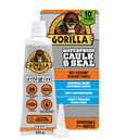 Gorilla 100% Silicone Caulk, Waterproof Sealant, 2.8oz Squeeze Tube (Pack of 1)  Clear -10 Year Mold Resistant Kitchen, Window, Bath, Marine, Door and More