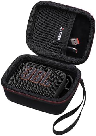 LTGEM Case Compatible with JBL Go 4 / GO 5 / Go 3 Ultra-Portable Waterproof Speaker, Black