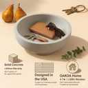 OAKOA Concrete Fruit Bowl for Kitchen Counter - Large Decorative Bowls for Home Decor - Modern Key Bowl for Entryway Table - Pedestal Bowl for Keys