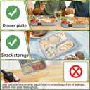 GOLDEN KEY 3 Pcs Stainless Steel Snack Containers with Lids,Stainless Steel Bento Lunch Box with 5 Compartments,Bento Box for Kids or Adults,Snackle Box Container for School, Home, and Travel (Large)