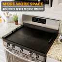 SpaceAid Noodle Board Stove Kitchen Cover with Handles, Top Covers for Gas Burners and Electric Stove, Oven Decor Accessories Wood Tray for Countertop, Black Bamboo, 29.5"W x 22"D x 2.1"H