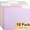 Mr. Pen- File Folders, 18 Pack, Morandi Colors, 1/3-Cut Tab, File Folders Letter Size, Colored File Folders, Office File Folder